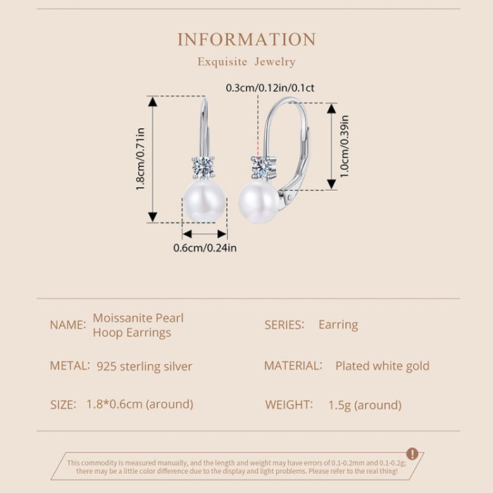 Cercei argint cu perle si Moissanit [13]