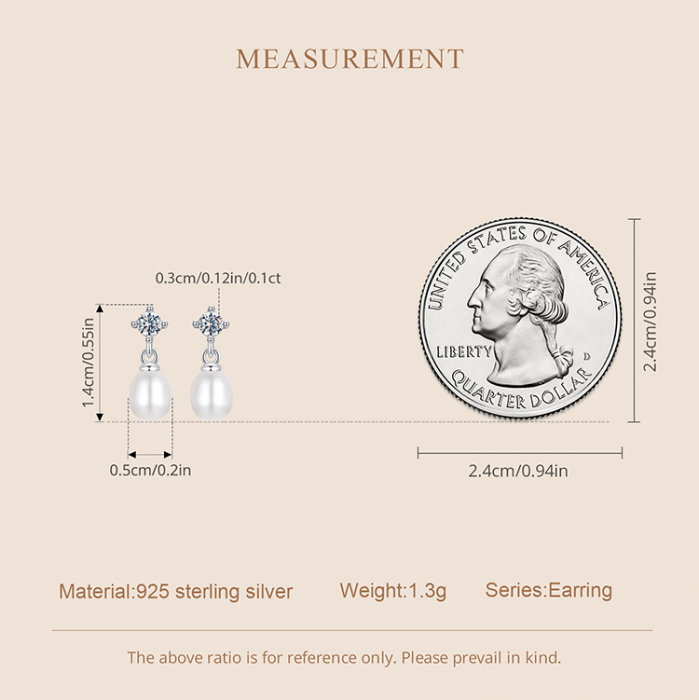 Cercei argint cu perle naturale si Moissanit [10]