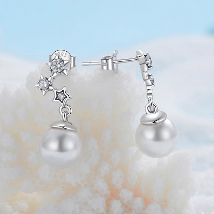 Cercei argint cu perle si zirconii [7]