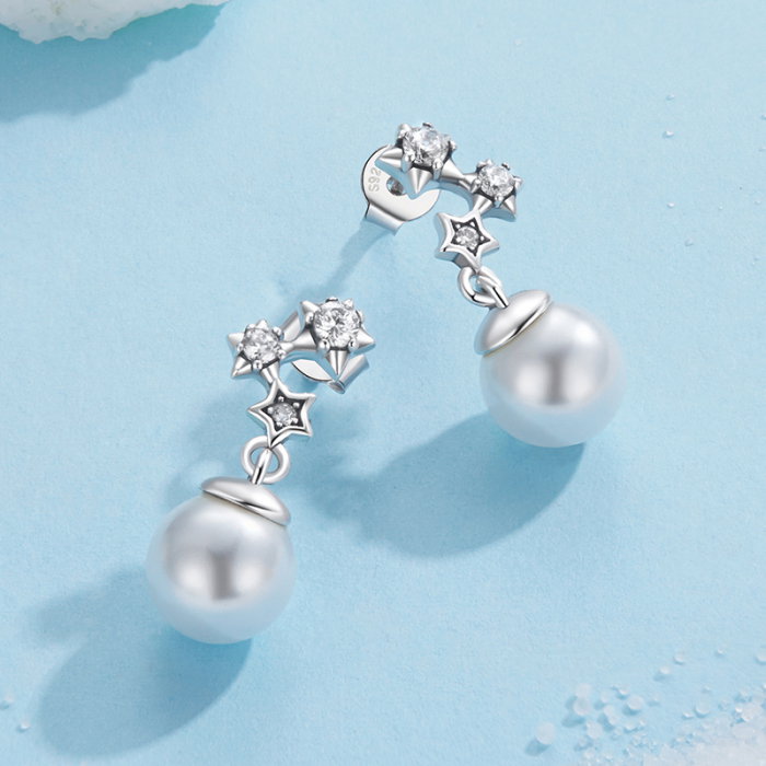 Cercei argint cu perle si zirconii [5]