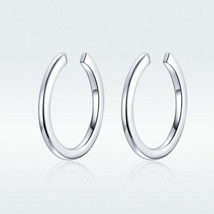 Cercei argint cu prindere pe ureche placati cu rodiu [8]