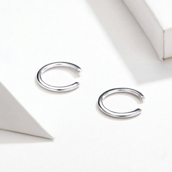 Cercei argint cu prindere pe ureche placati cu rodiu [3]