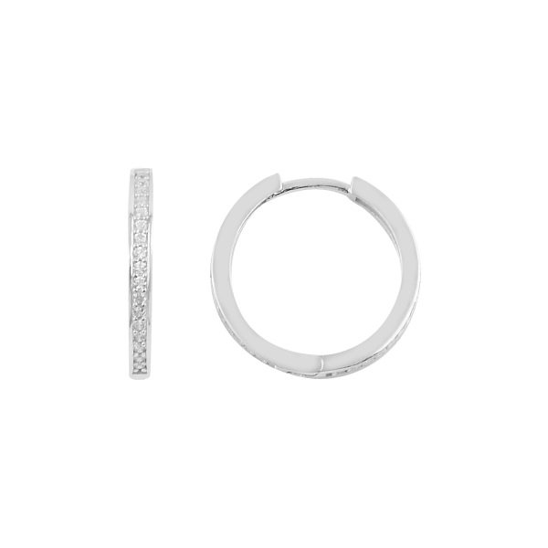 Cercei argint cu rotunzi 20 mm cu zirconii [1]