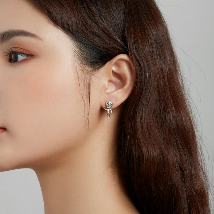 Cercei argint cu schelete haioase [2]