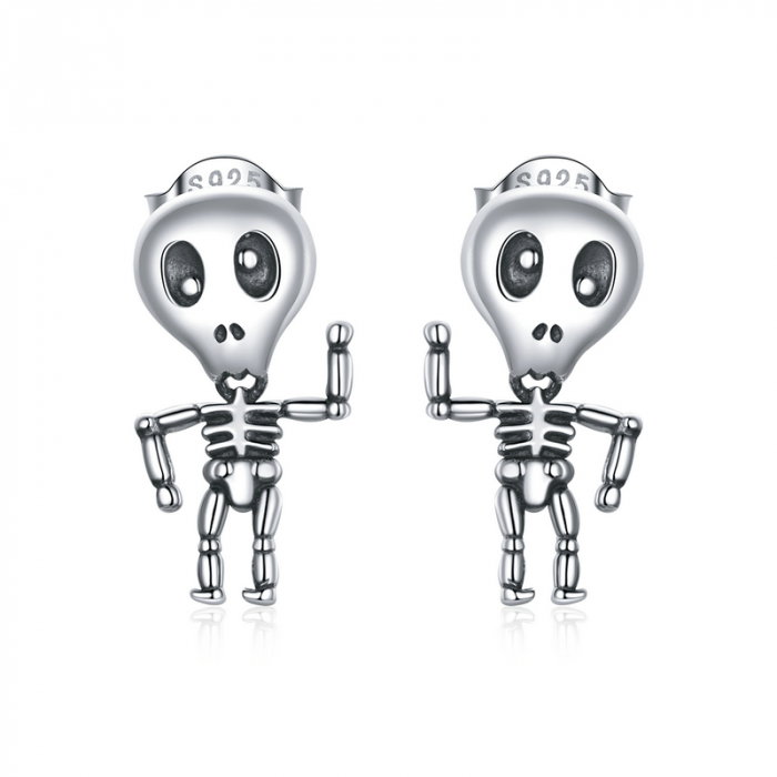Cercei argint cu schelete haioase [1]
