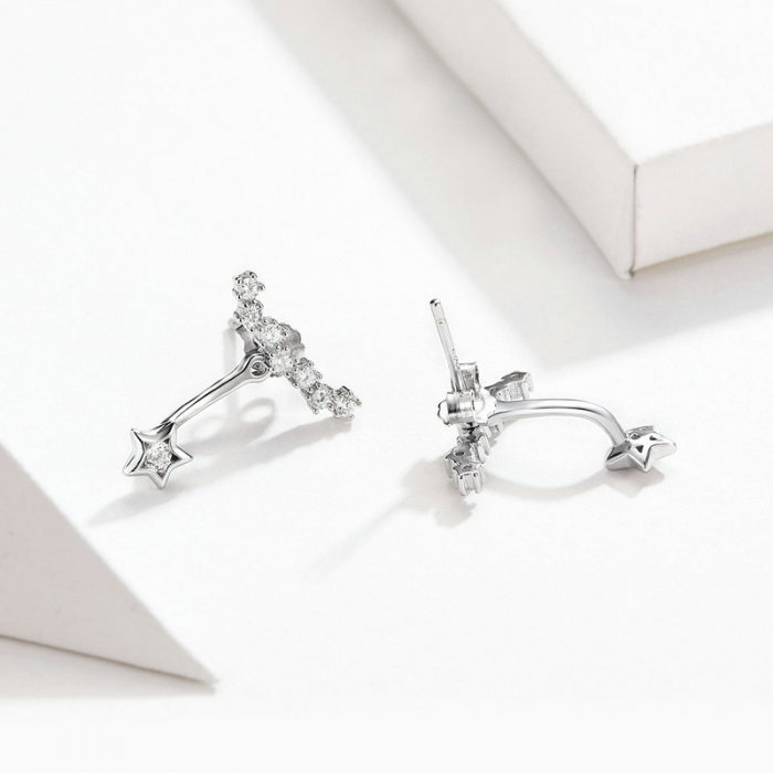 Cercei argint cu steluta si cristale [2]