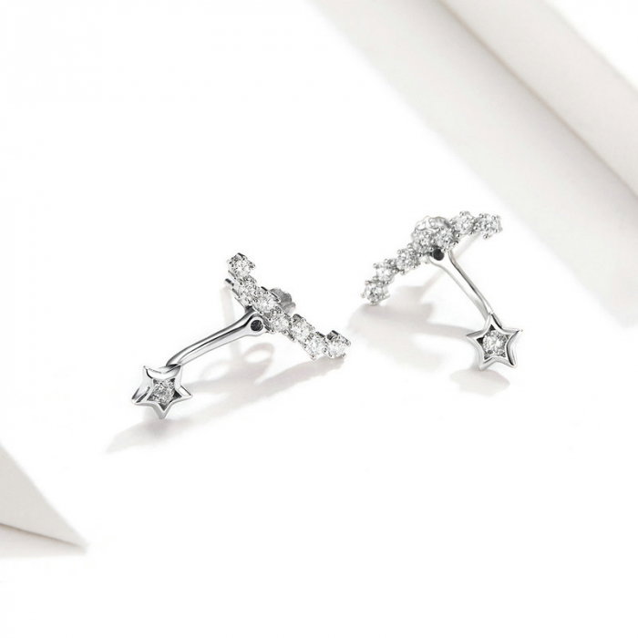 Cercei argint cu steluta si cristale [4]