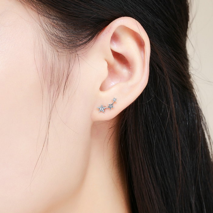 Cercei argint cu stelute [2]