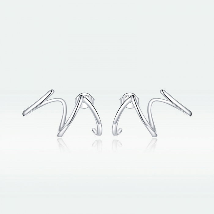 Cercei argint cu surub, pe ureche [8]