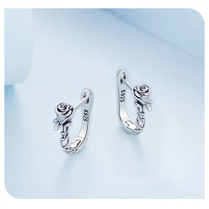 Cercei argint cu trandafiri [9]