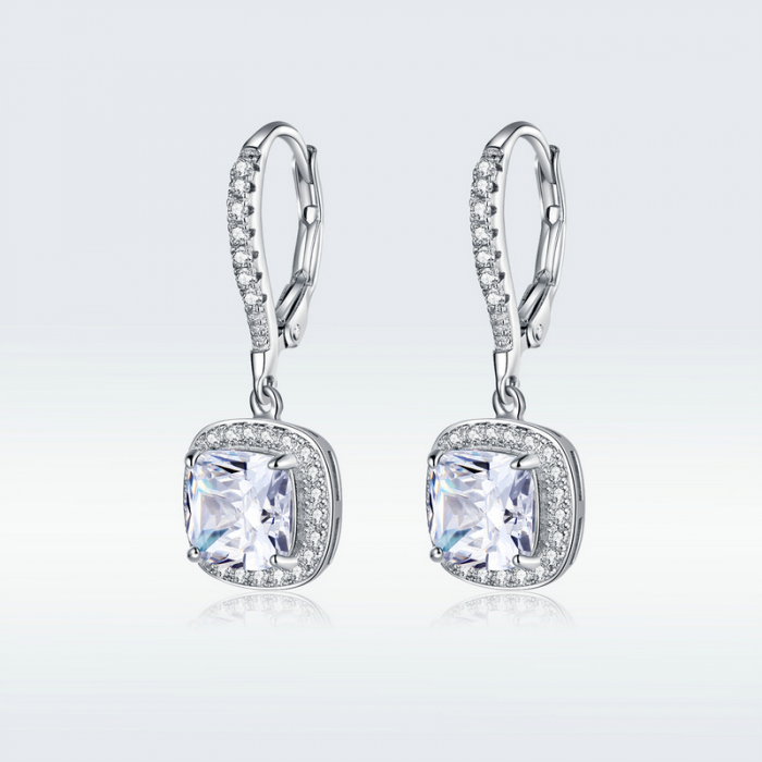 Cercei argint cu zirconii albe [7]