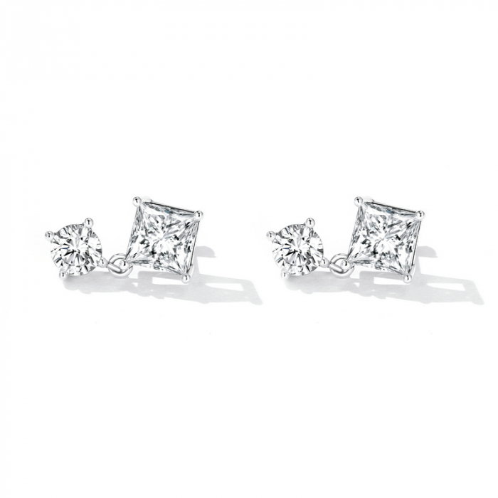 Cercei argint cu zirconii pendulare [4]