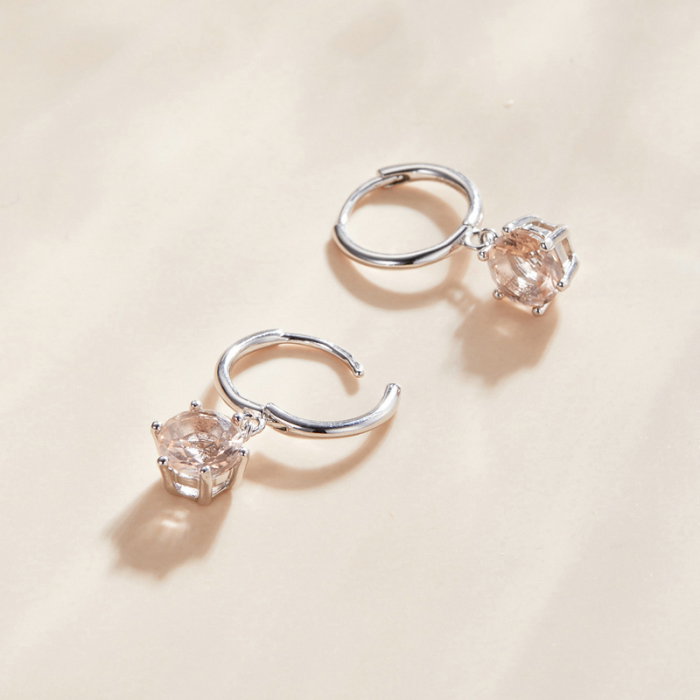 Cercei argint cu zirconii rotunde [3]