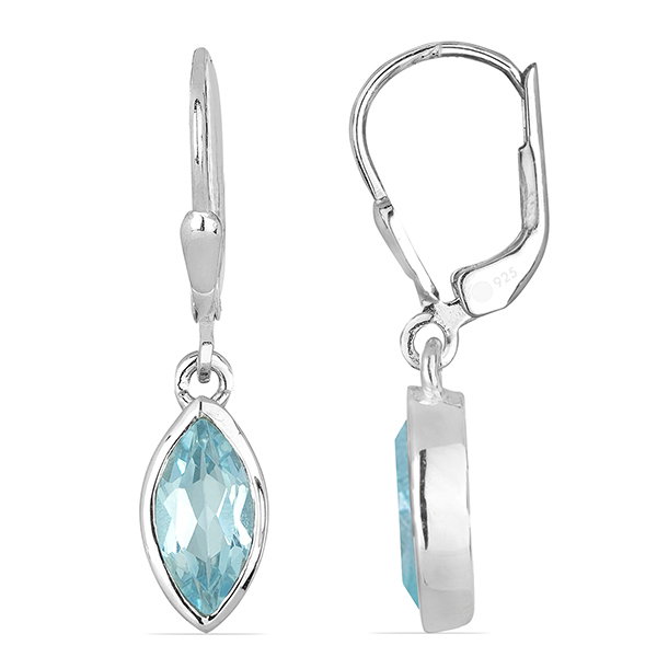 Cercei argint Dorothy, 925, cu topaz Sky Blue - EVA0037 [2]