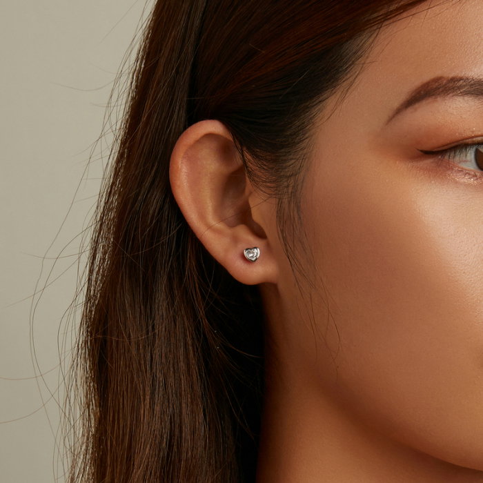 Cercei argint dragoste simpla [4]