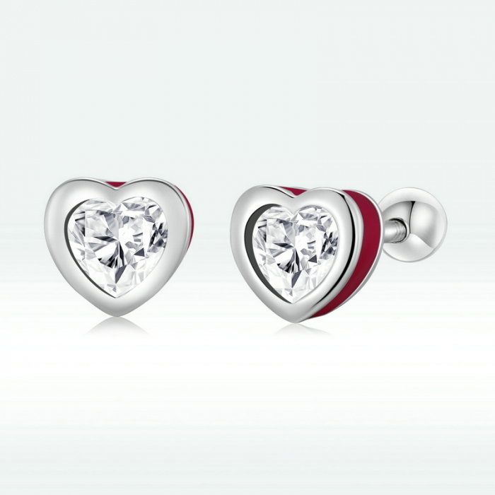 Cercei argint dragoste simpla [10]