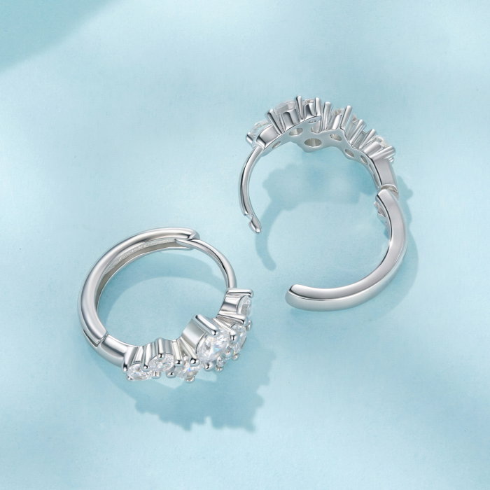 Cercei argint ear cuff cu Zirconia stralucitoare [6]