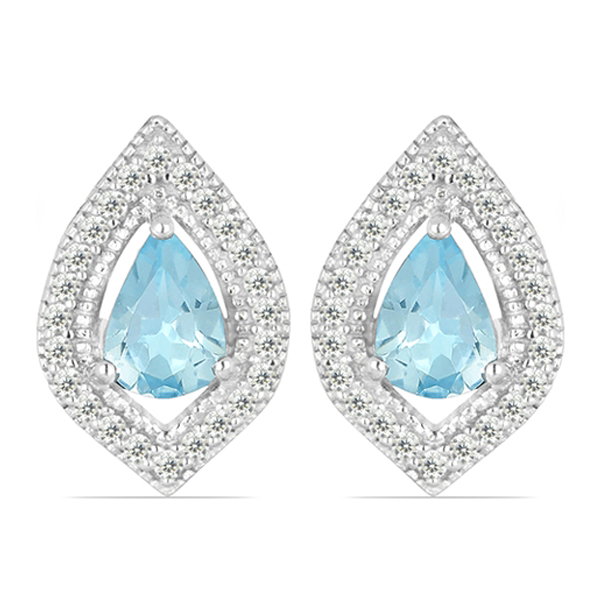 Cercei argint Eleanor, 925, cu topaz Sky Blue si zirconiu alb - EVA0049 [1]