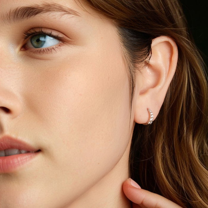 Cercei argint Elegance cu Moissanite [3]