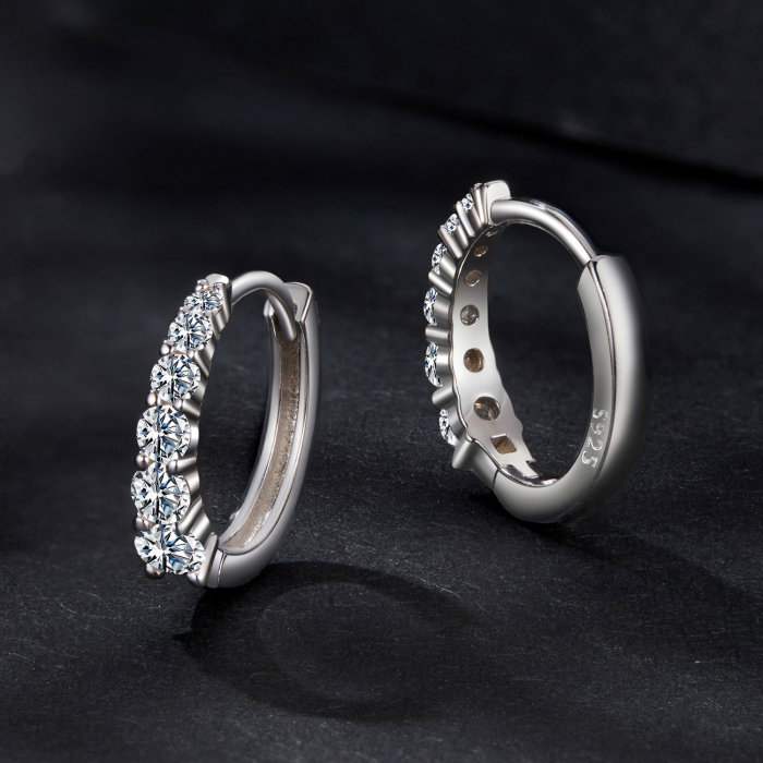 Cercei argint Elegance cu Moissanite [6]