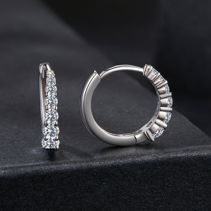 Cercei argint Elegance cu Moissanite [4]