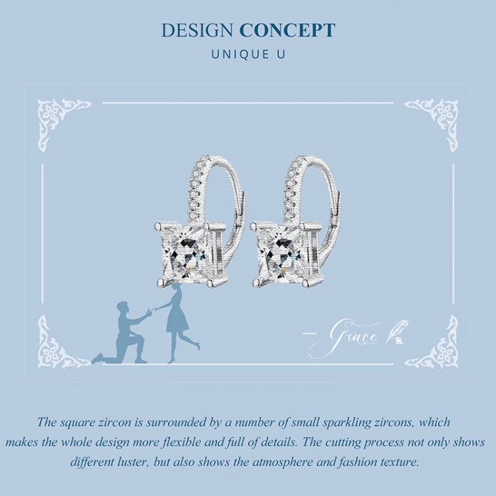 Cercei argint eleganti cu zirconii [9]