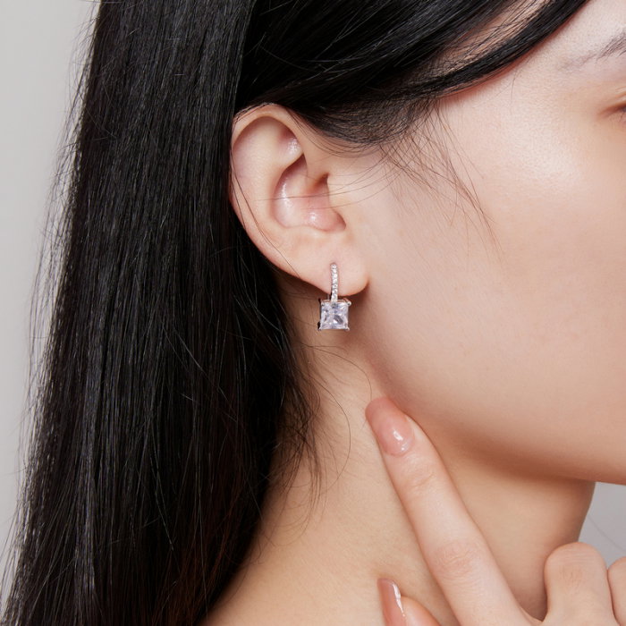 Cercei argint eleganti cu zirconii [2]