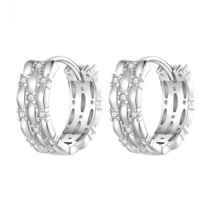 Cercei argint rotunzi cu zirconii [1]