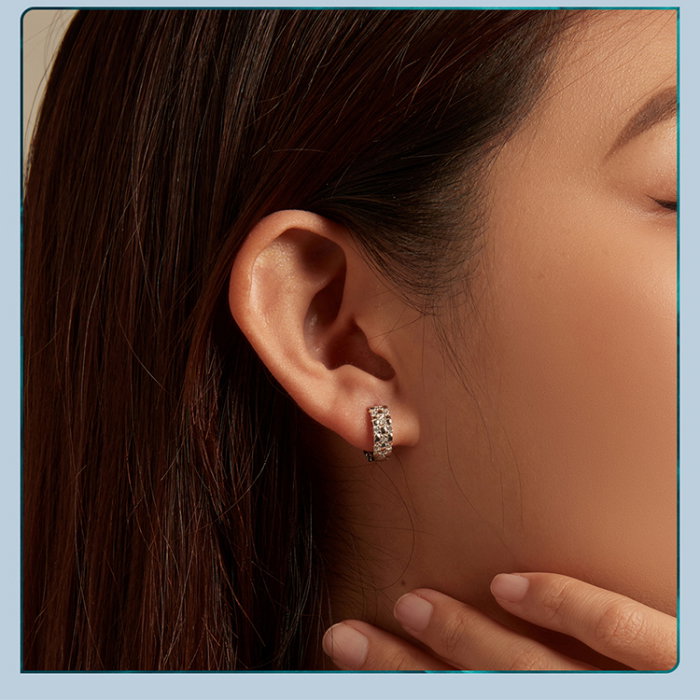 Cercei argint rotunzi cu zirconii [4]