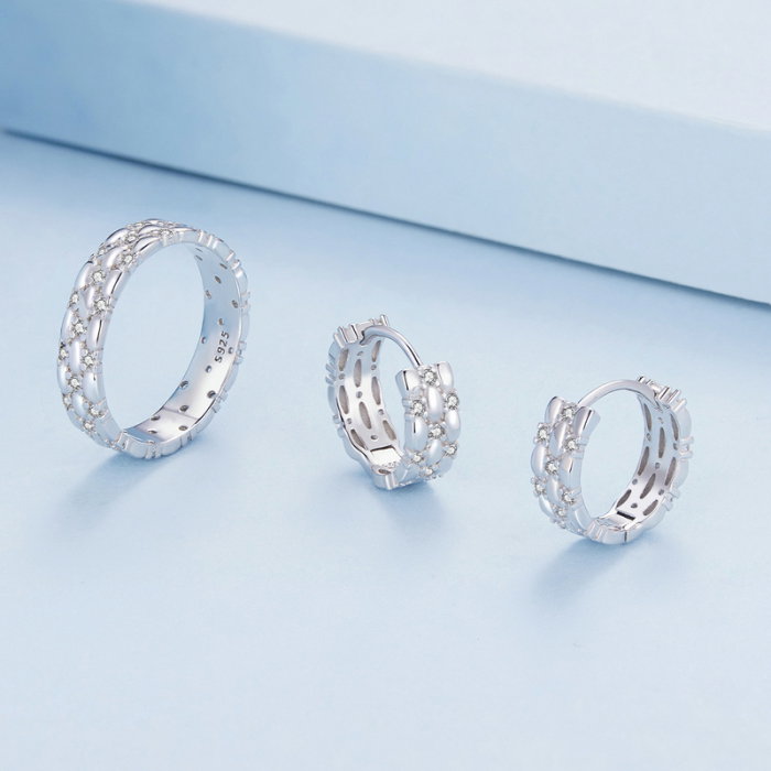 Cercei argint rotunzi cu zirconii [7]