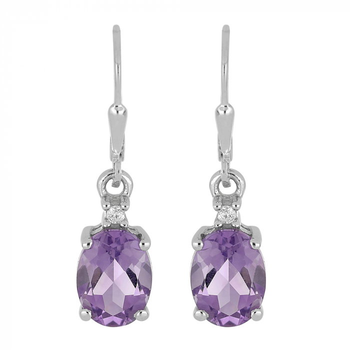 Cercei argint eleganti cu ametist si zirconiu - EVA0068 [1]
