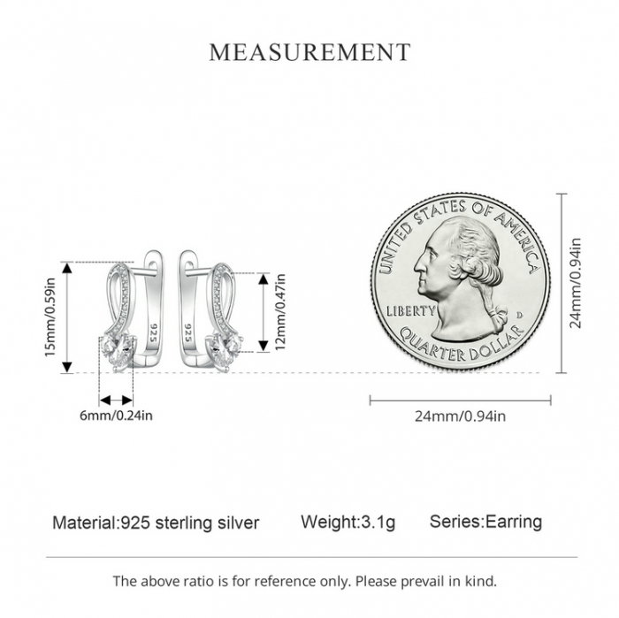 Cercei argint eleganti cu inimioare [13]