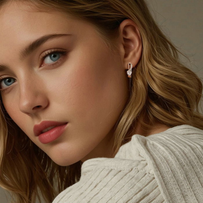 Cercei argint eleganti cu inimioare [2]