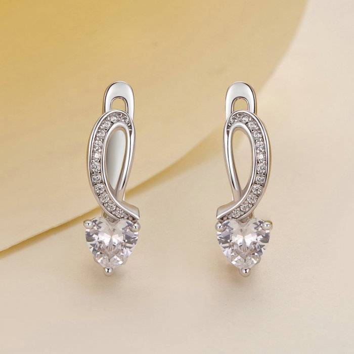 Cercei argint eleganti cu inimioare [8]