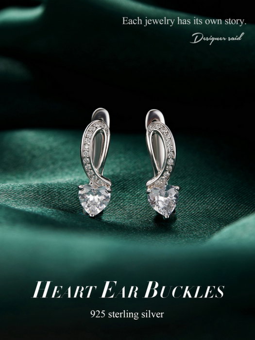 Cercei argint eleganti cu inimioare [11]