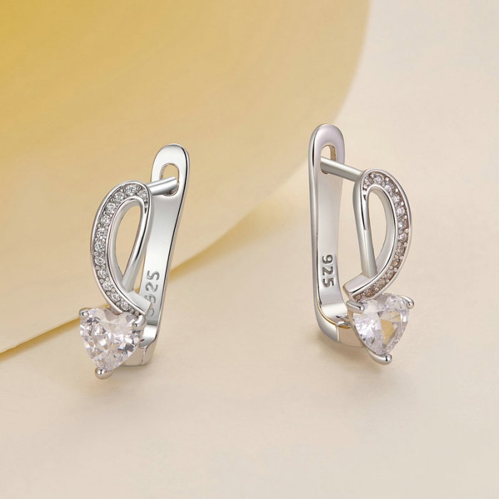 Cercei argint eleganti cu inimioare [5]