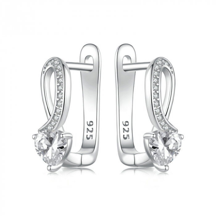 Cercei argint eleganti cu inimioare [15]