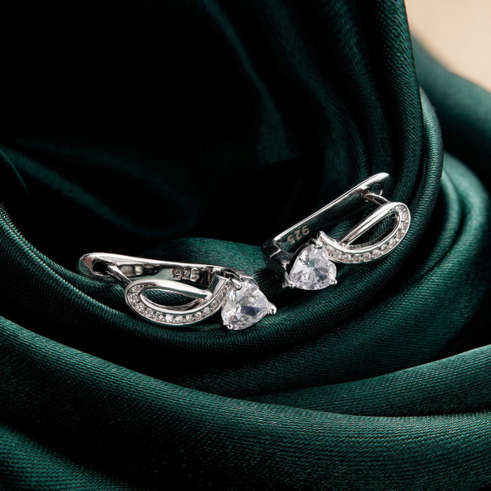 Cercei argint eleganti cu inimioare [4]