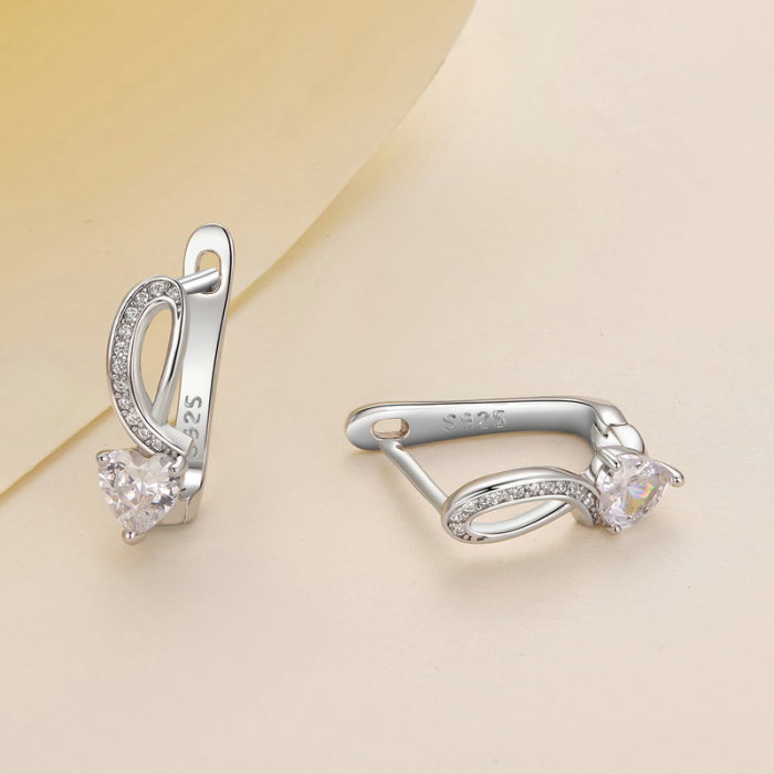 Cercei argint eleganti cu inimioare [9]