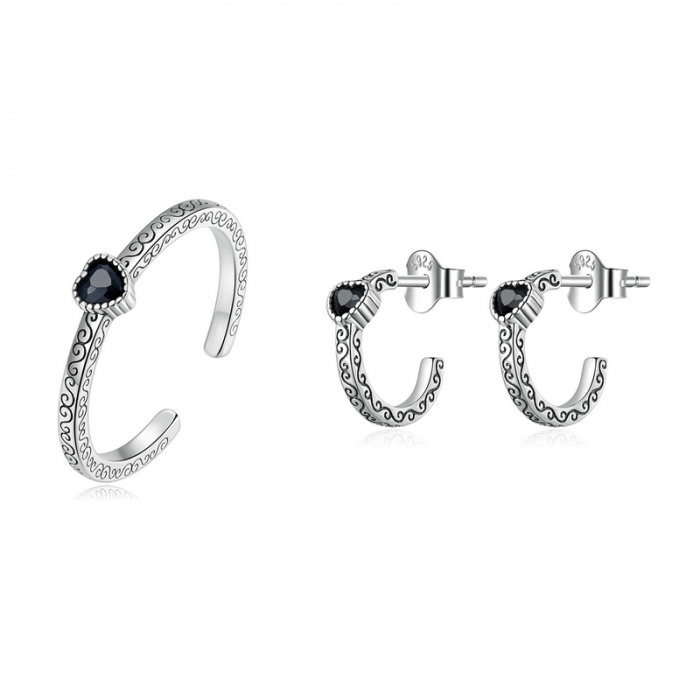 Cercei argint eleganti cu inimioare [9]