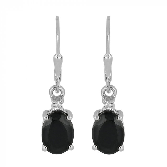 Cercei argint eleganti cu onix si zirconiu - EVA0067 [1]