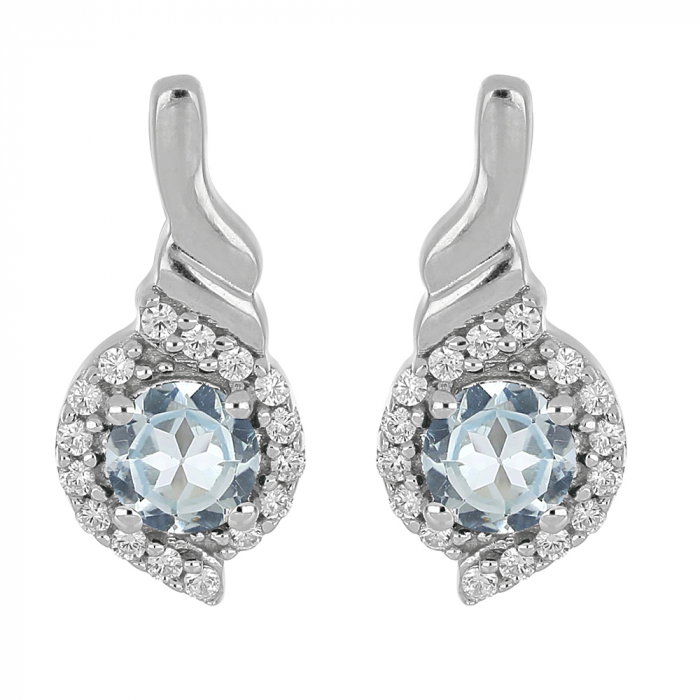 Cercei argint eleganti cu topaz si zirconii - EVA0056 [1]