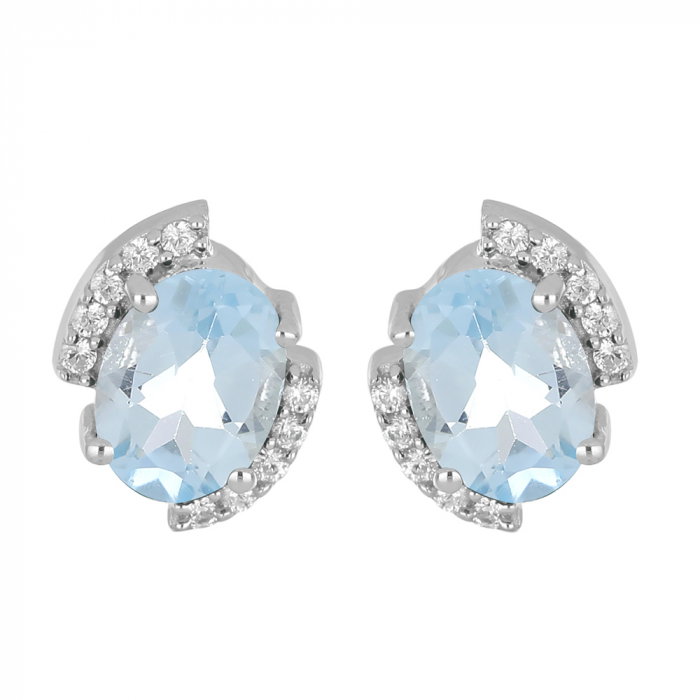 Cercei argint eleganti cu topaz si zirconiu - EVA0059 [1]
