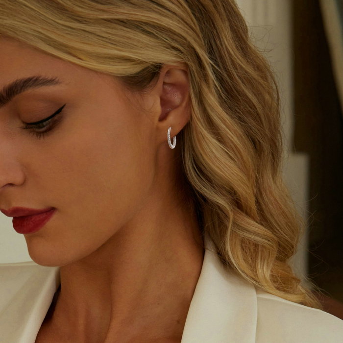 Cercei argint eleganti cu zirconii [4]