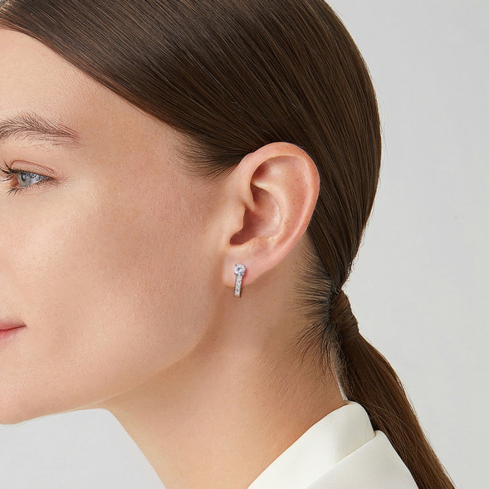 Cercei argint eleganti cu zirconii [4]