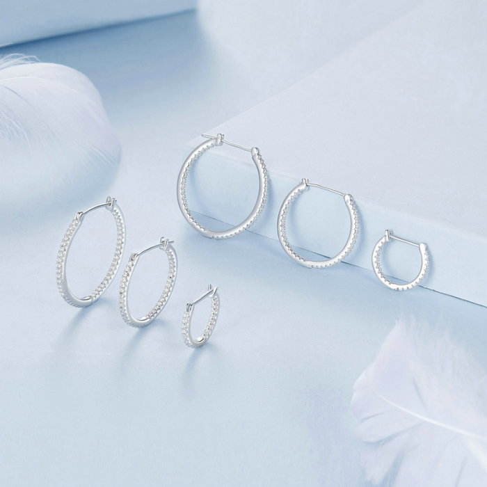 Cercei argint eleganti cu zirconii [17]