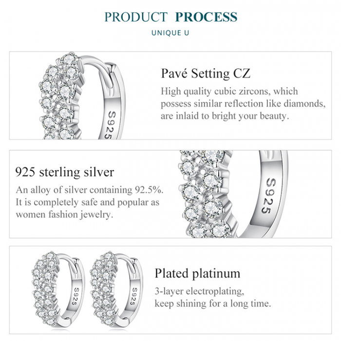 Cercei argint Exquisite cu zirconii [11]