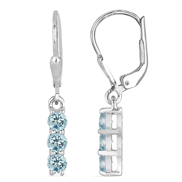 Cercei argint Fanny, 925, cu topaz albastru - EVA0030 [2]