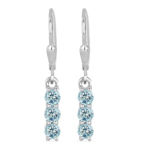 Cercei argint Fanny, 925, cu topaz albastru - EVA0030 [1]