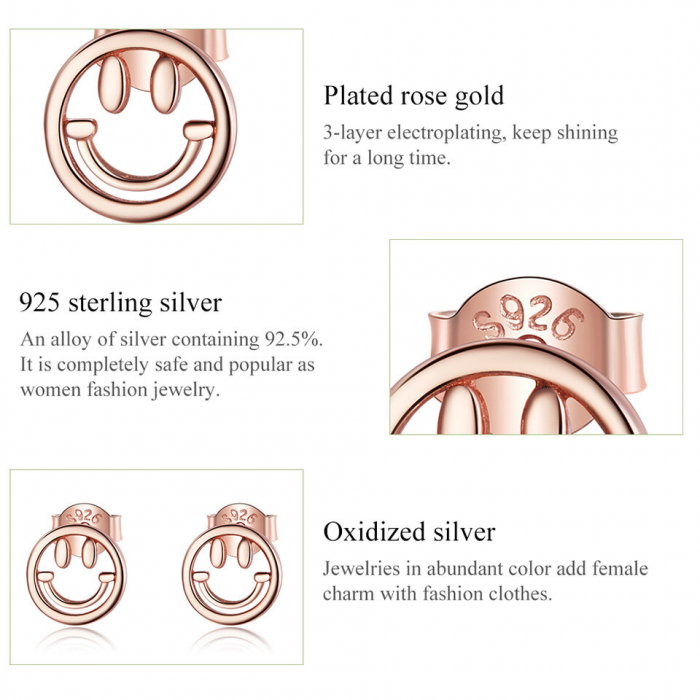 Cercei argint fete zambitoare placati cu aur roz [5]